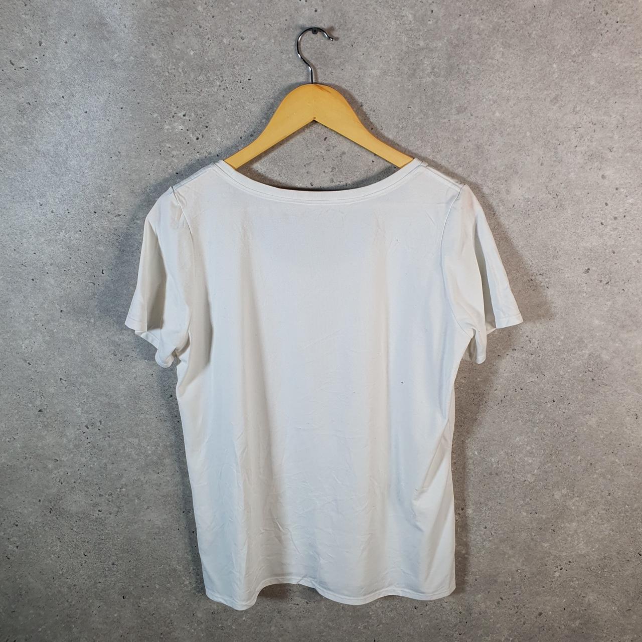 Vintage Nike Golf Dri Fit T Shirt Shirt Womens Large White Logo Athletic C9797