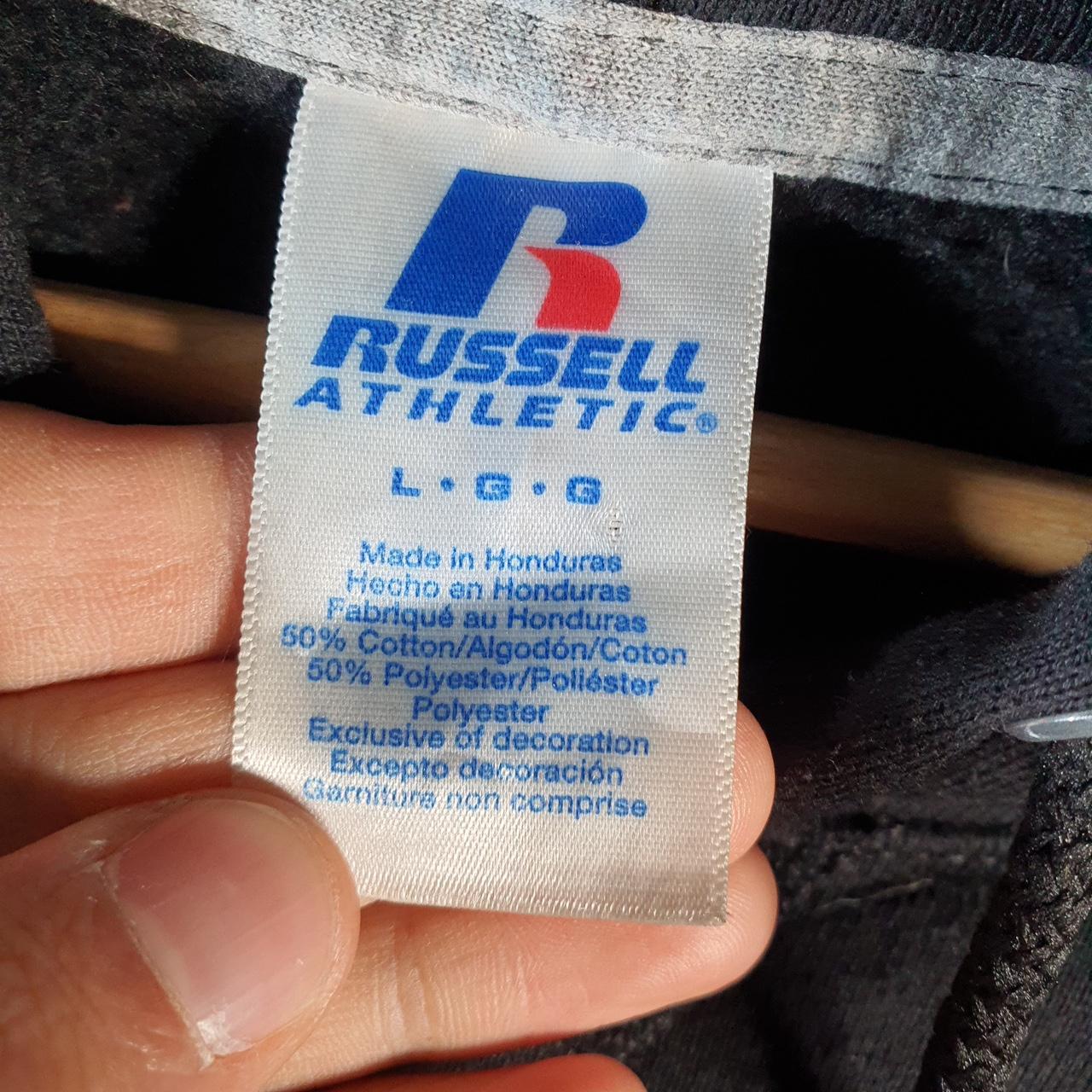 Vintage Russell Athletic Lady Mustang Hoodie Men’s Large Black Pullover Baggy