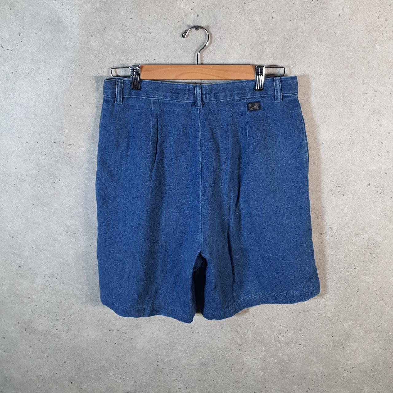 Vintage Lee Baggy Shorts Jorts Cargo Womens W30 Blue Denim Relaxed Cargo