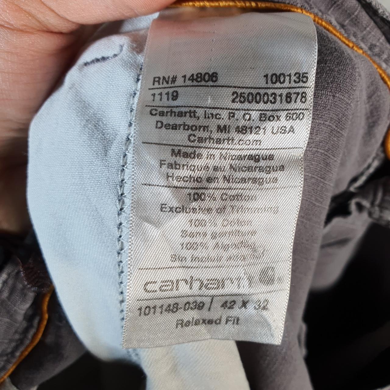 Vintage Carhartt Carpenter Trousers Mens W42 L32 Grey Relaxed Fit Workwear