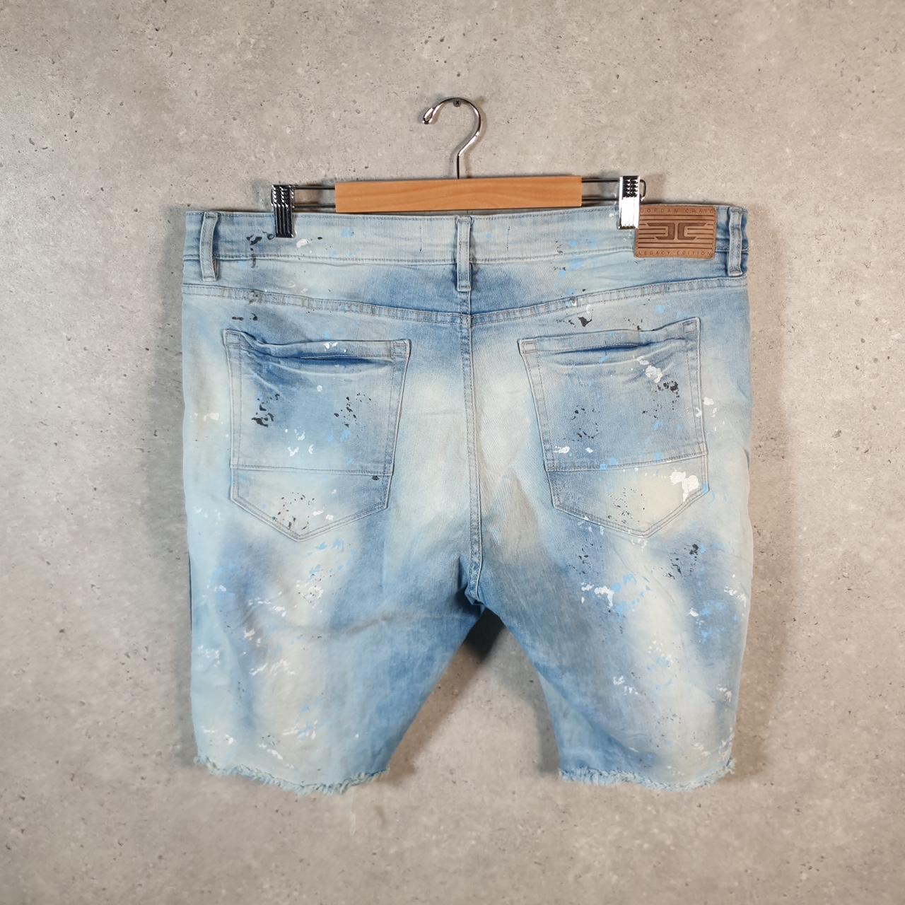 Vintage Jordan Craig Baggy Y2K Hip Hop Jorts Shorts Mens W40 Blue Denim USA