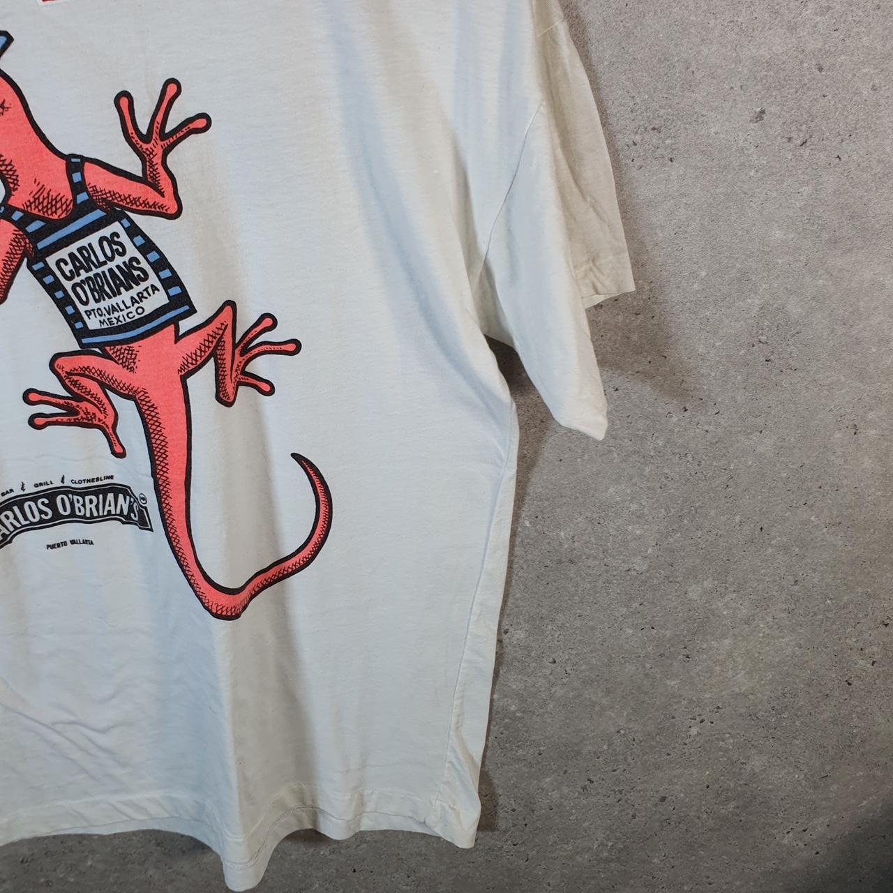 Vintage Carlos N Charlie’s Obrians Vallarta Mexico 90s USA Single Stitch T Shirt Men’s S White