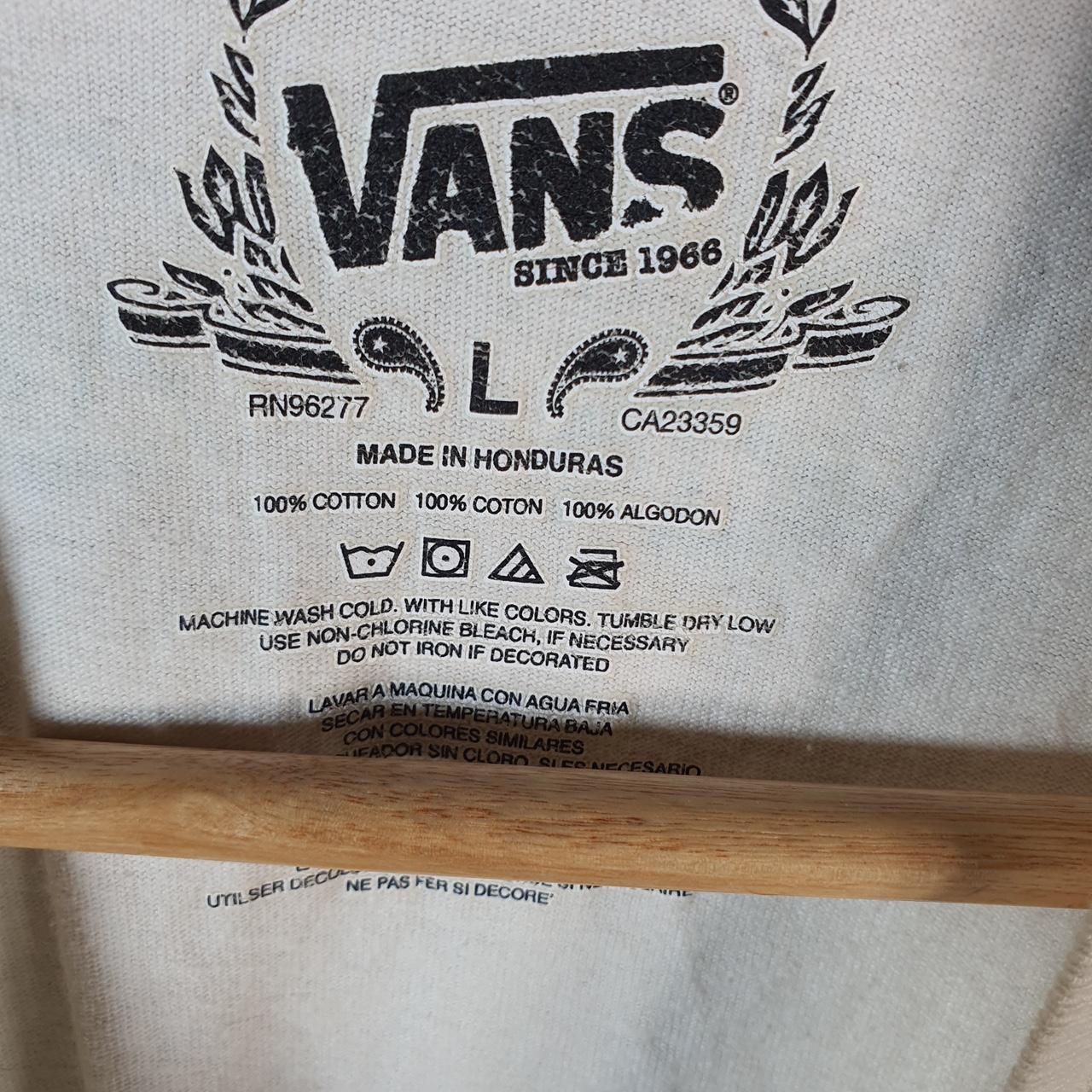 Vintage Vans Off the Wall T Shirt Men’s Large White Classic Fit Casual