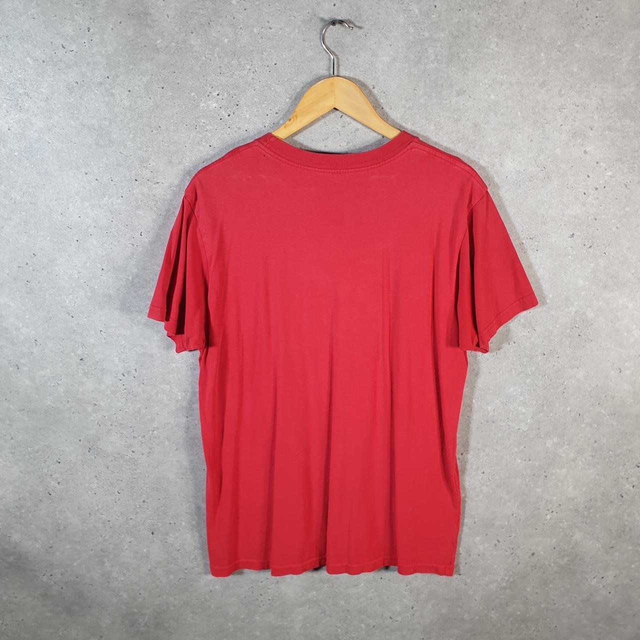 Vintage Patagonia Organic Cotton T Shirt Men’s Large Red Slim Fit Spellout Logo Big Fish Vintage