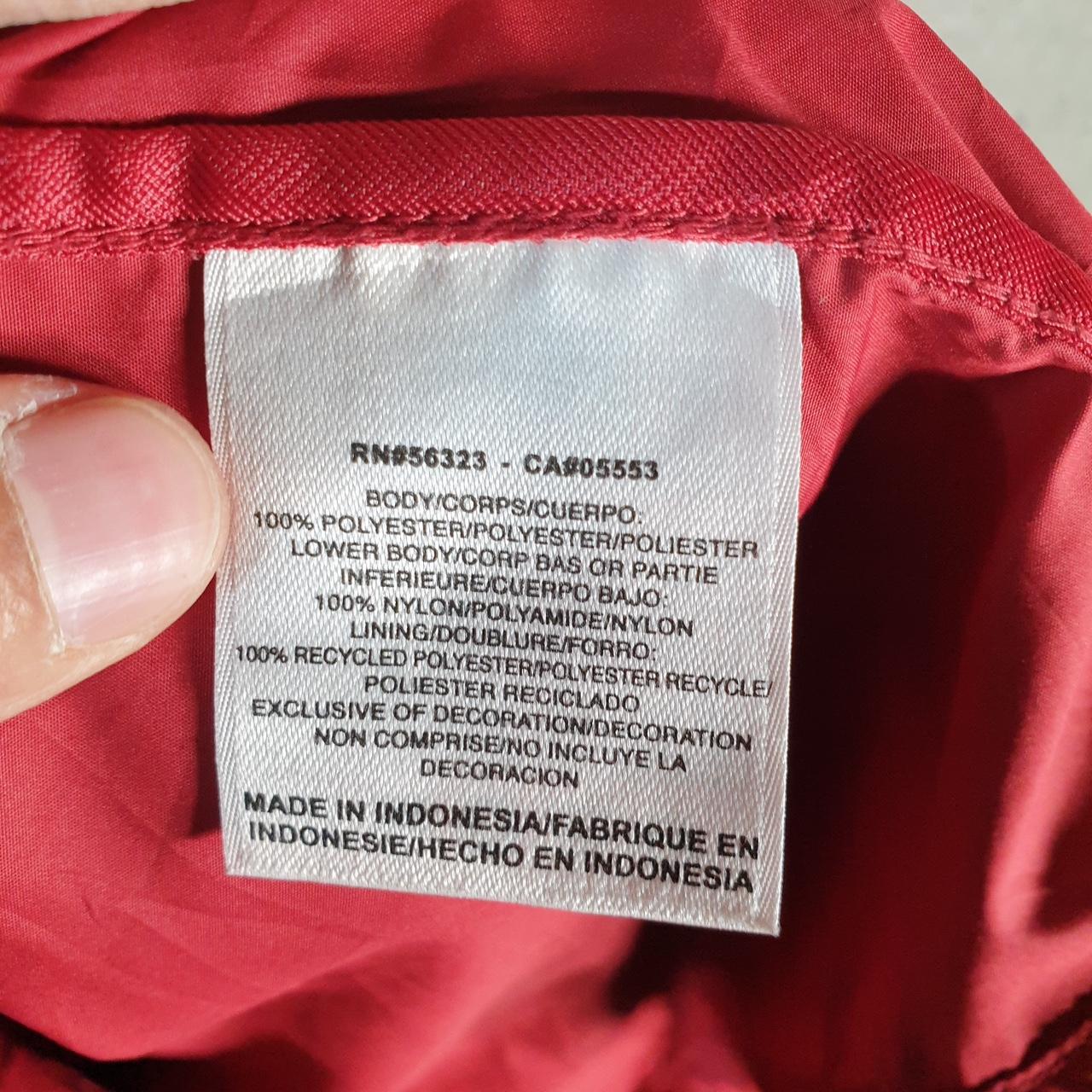Vintage Nike Windbreaker Track Jacket Mens Large Red USA Swoosh Full Zip