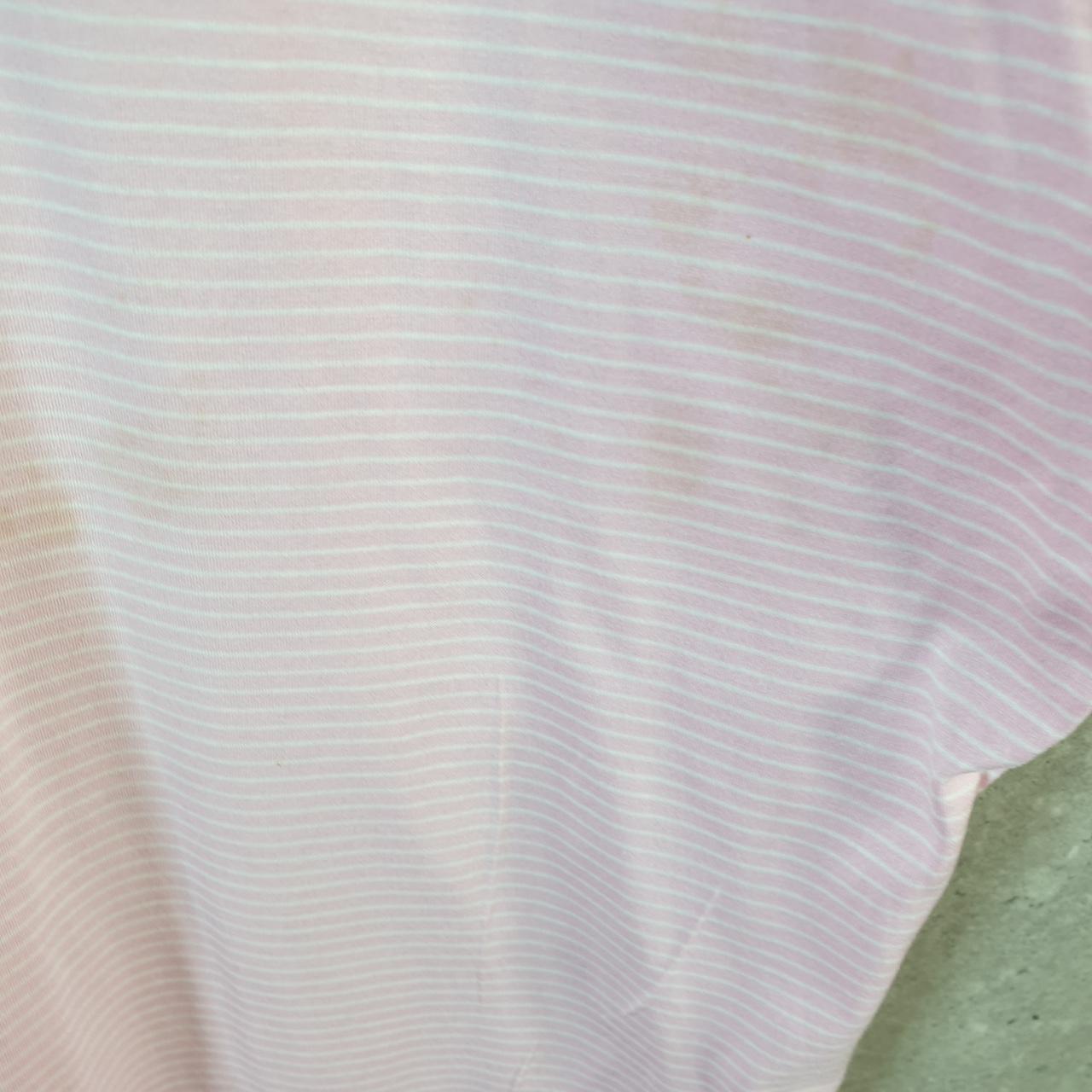 Vintage Ralph Lauren Polo Shirt Men’s XL Pink Striped Cotton Embroidered Pony