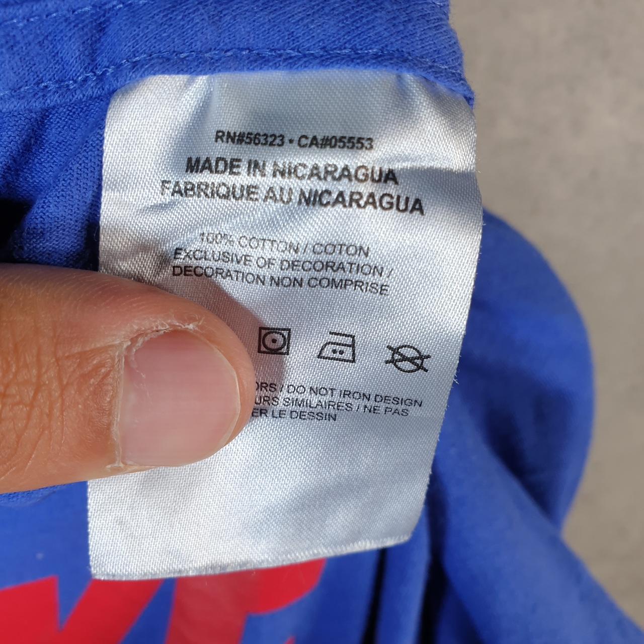 Vintage Nike Club Printed T Shirt Men’s 2XL Casual Blue Swoosh Athletic