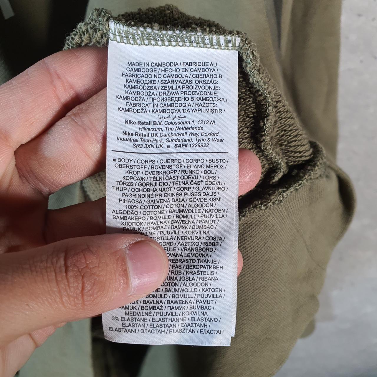 Vintage Nike Air Sweatshirt Men’s Large Khaki Green Swoosh Y2K Pullover Logo