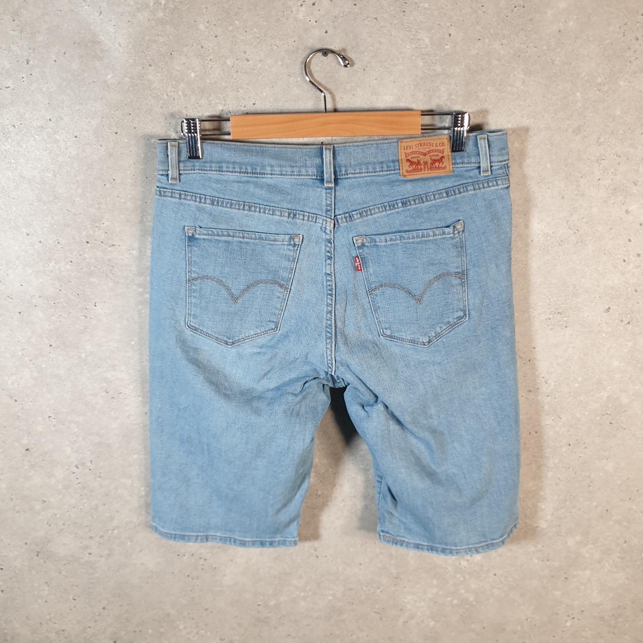 Vintage Levi’s Baggy Shorts Jorts Cargo Womens W31 Blue Relaxed Denim