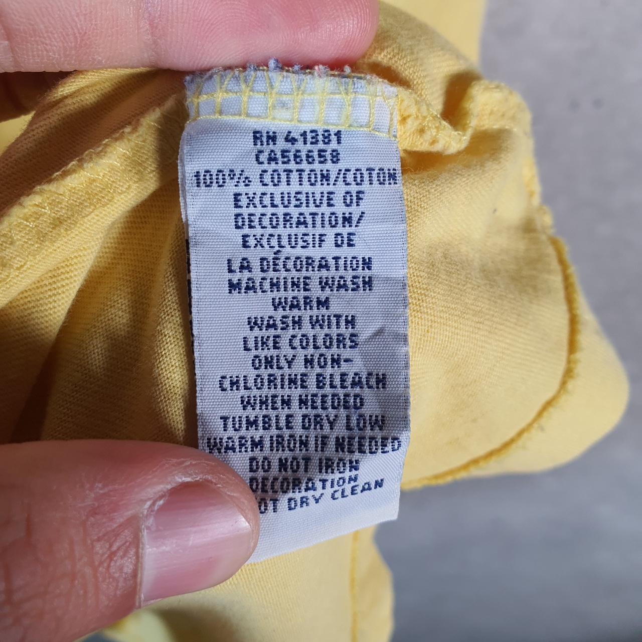 Vintage Ralph Lauren Polo Sport T Shirt Men’s Small Yellow Classic Fit Embroidered Pony C8718