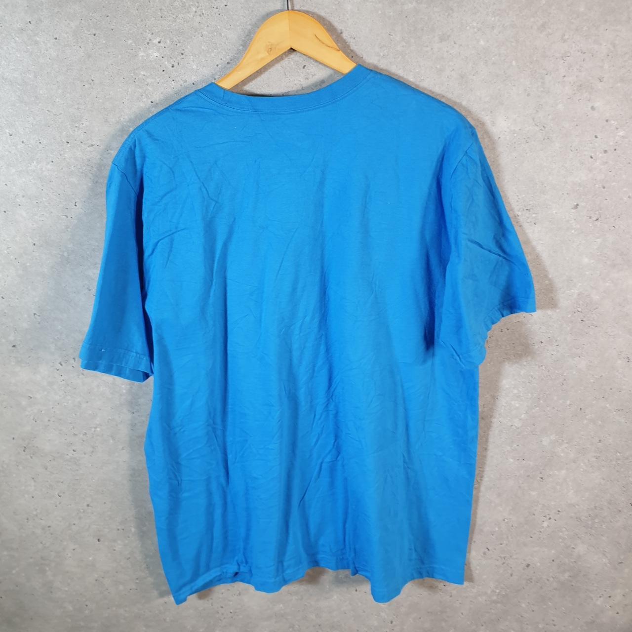 Vintage Nike T Shirt Men’s XL Blue Printed Single Swoosh Logo Athletic C8269