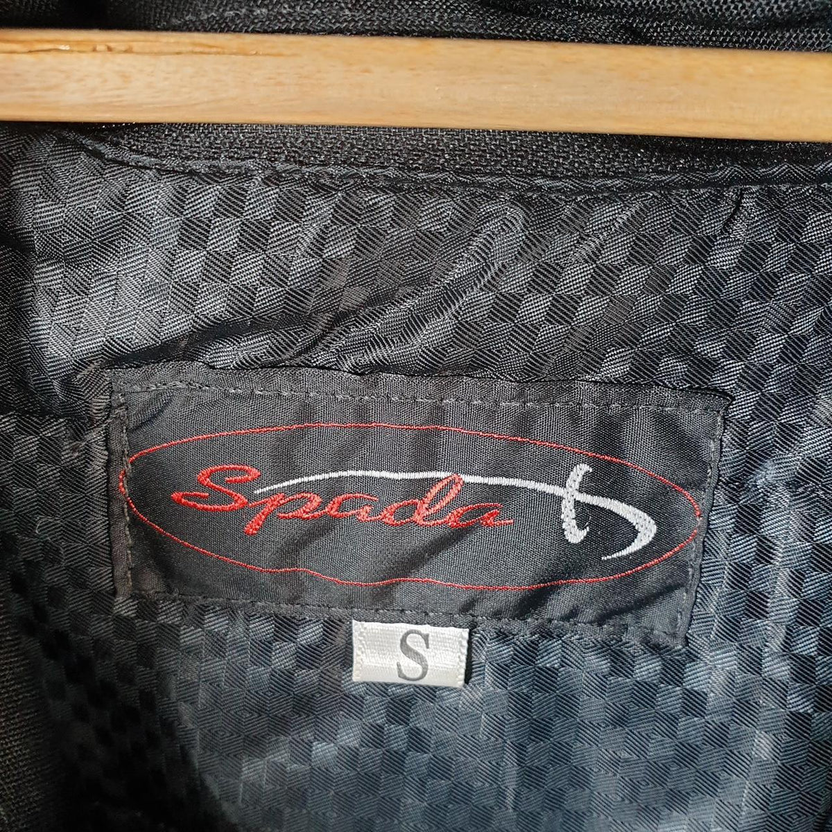 Vintage Spada Motorcycle Jacket Mens Small Black Armoured Padded Shoulder Elbows