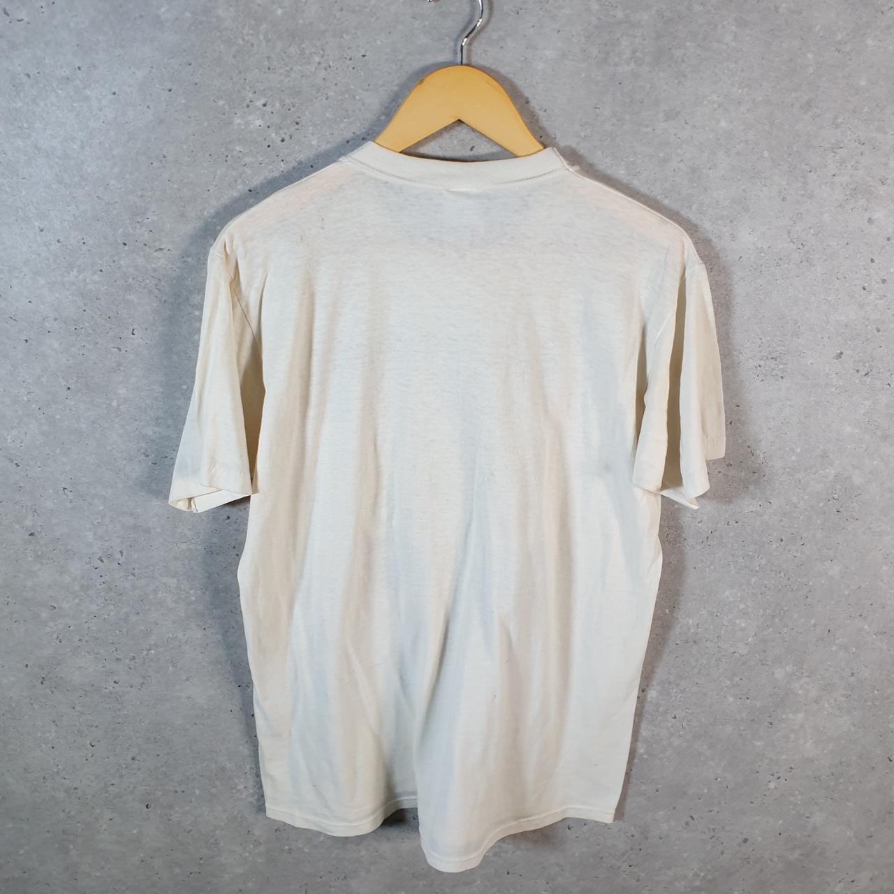 Vintage Jerzees Raisin Kids 90s USA Single Stitch T Shirt Men’s Large White