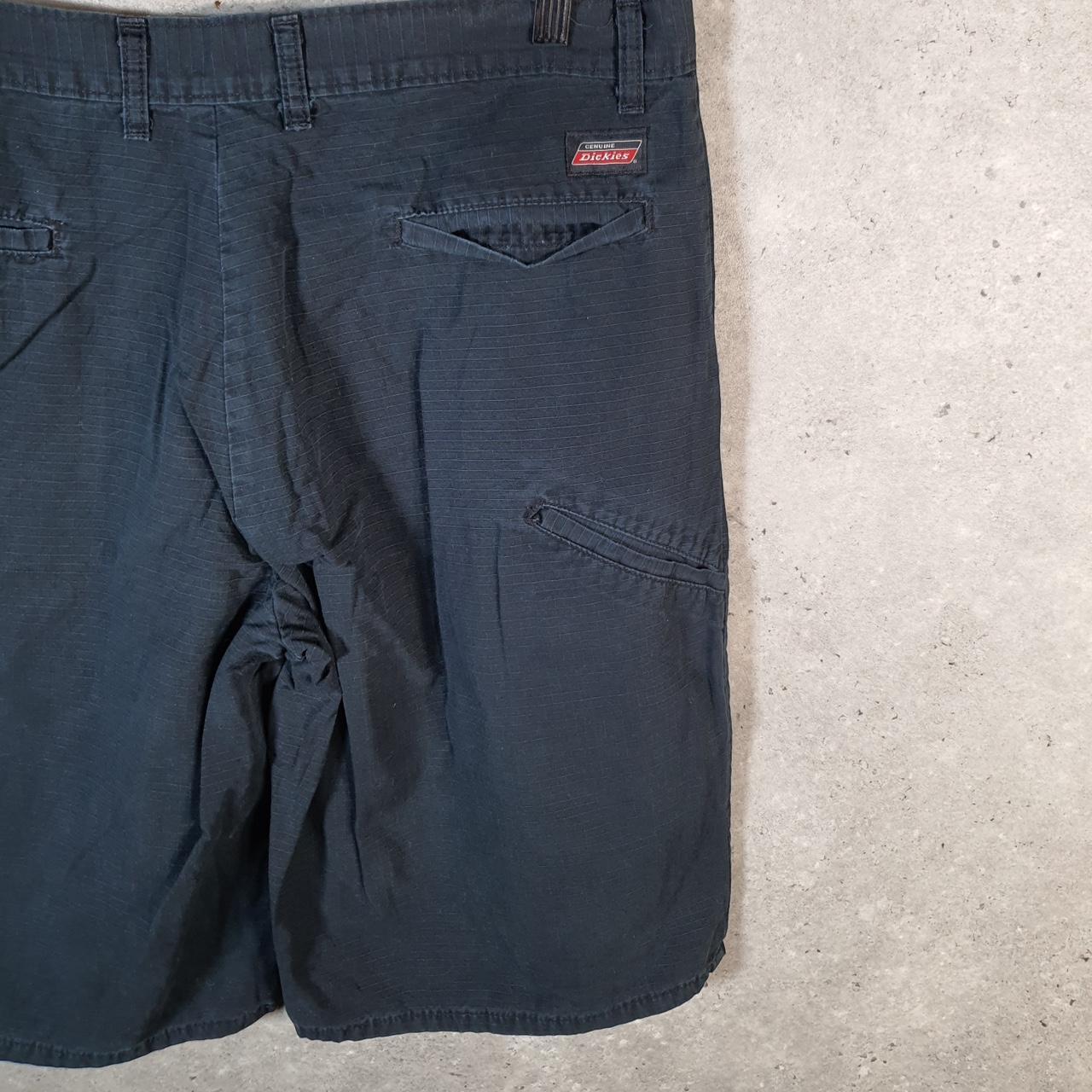 Vintage Dickies Baggy Chino Shorts Jorts Cargo Mens W34 Black Relaxed Fit