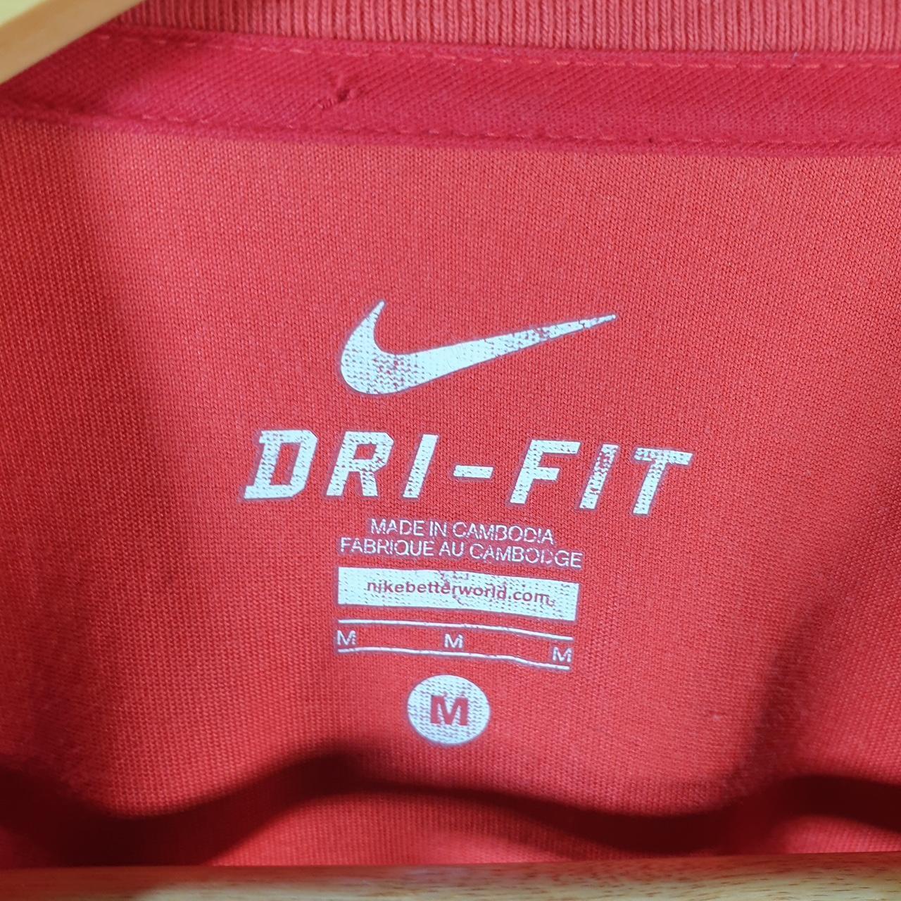 Vintage Nike NBA Basketball Hoop Dri Fit T Shirt Men’s Medium Red Logo Swoosh Athletic