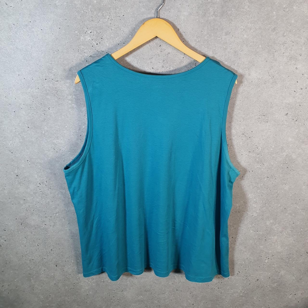 Vintage L.L Bean Blank Vest Womens 3XL Blue Casual sports Logo Athletic