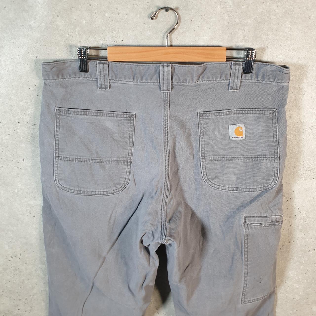 Vintage Carhartt Carpenter Trousers Mens W38 L30 Grey Relaxed Fit Workwear