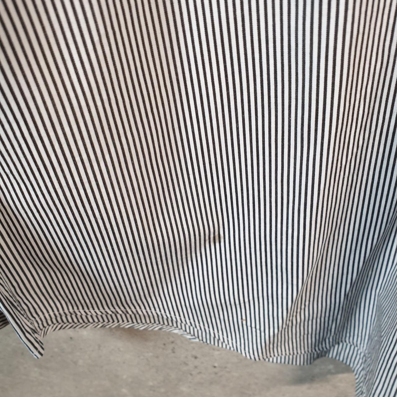 Vintage Ralph Lauren Button Down Shirt Men’s Large Black Striped Classic Fit Cotton Big Fish Vintage