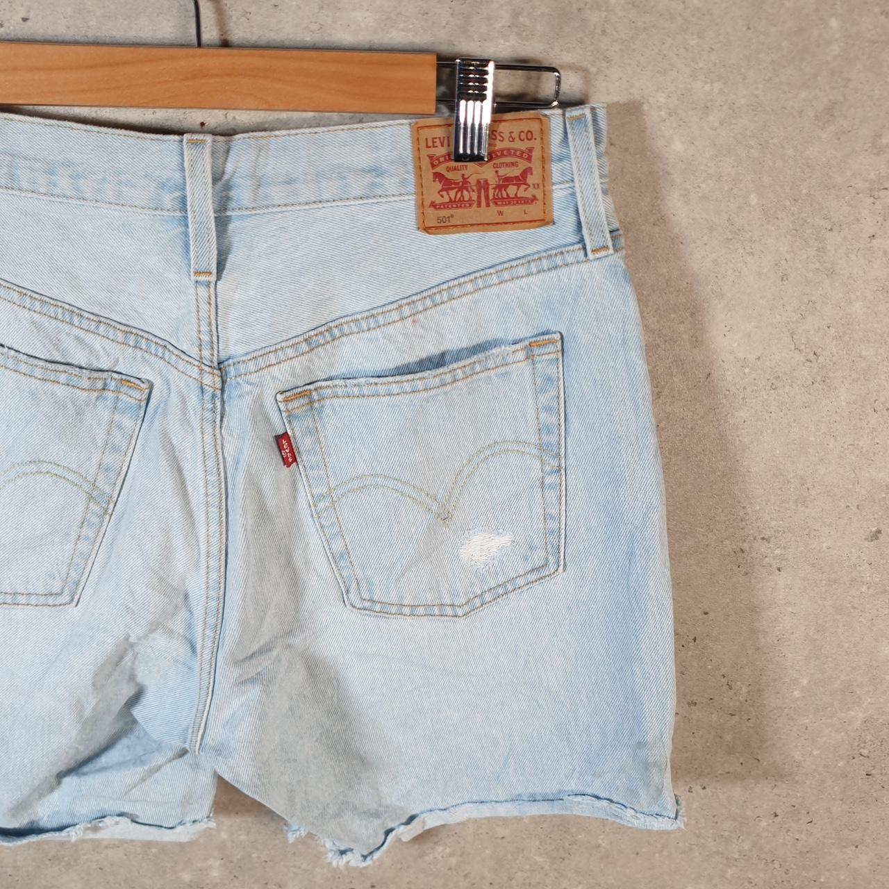 Vintage Levi’s 501 Cut Off Baggy Shorts Jorts Cargo Womens W29 Blue Relaxed Denim