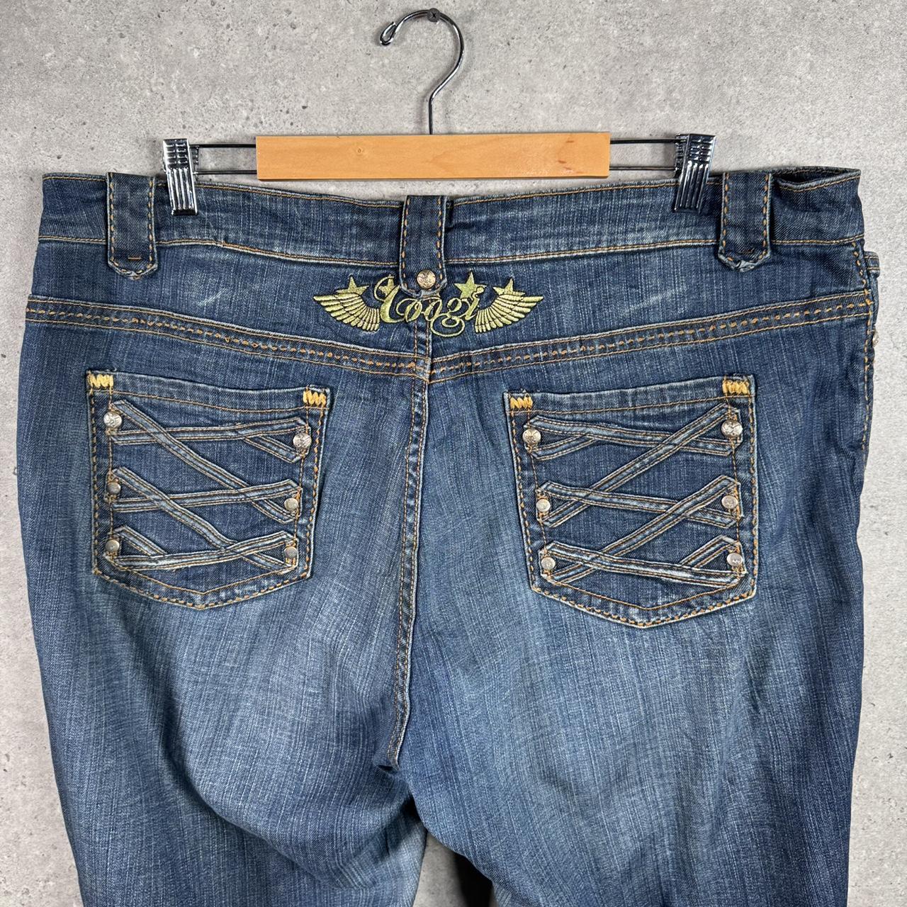 Vintage Coogi Baggy Wide-leg Y2K Hip Hop Jeans Mens W40 Blue Denim USA