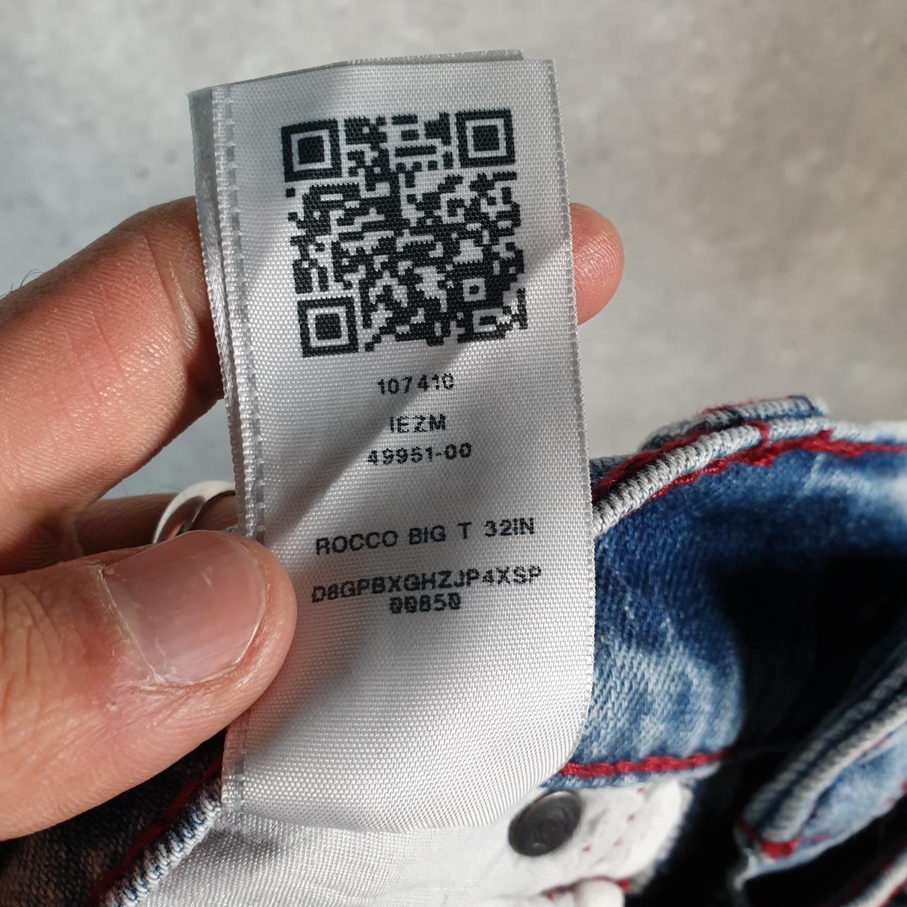 Vintage True Religion Rocco Big T Skinny Bootcut Y2K Hip Hop Jeans Womens W28 Blue Denim USA Big Fish Vintage