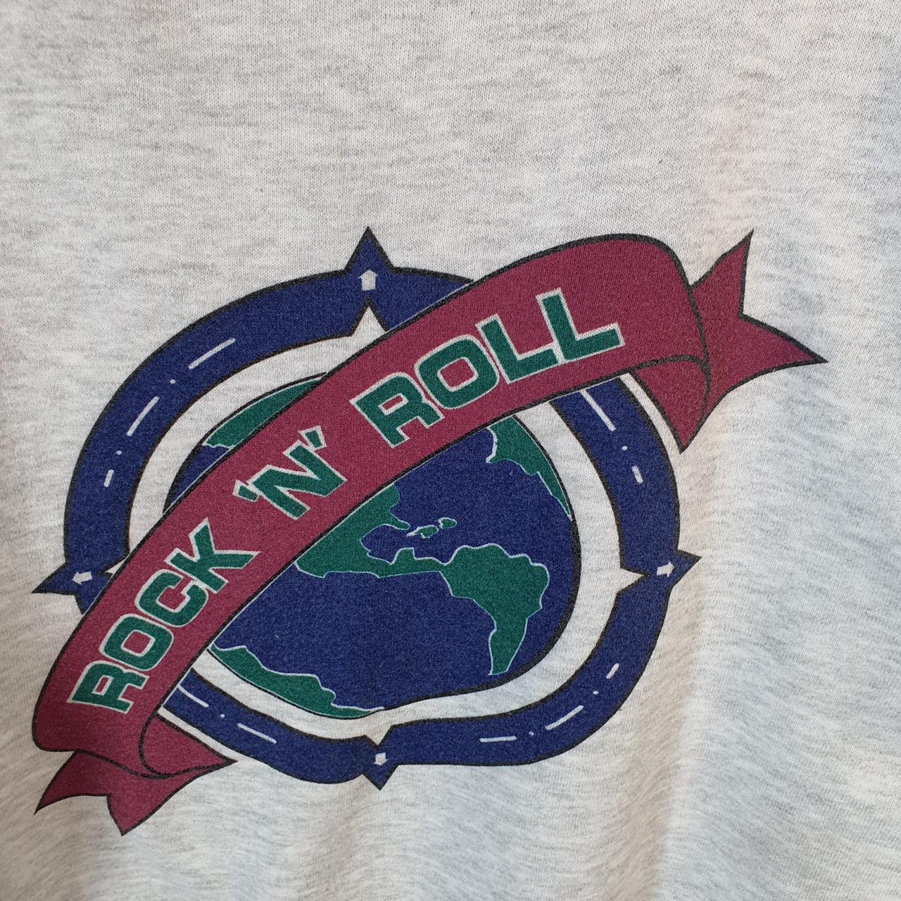 Vintage Hard Rock Cafe Atlanta Rock N Roll Sweatshirt Mens Small Grey USA