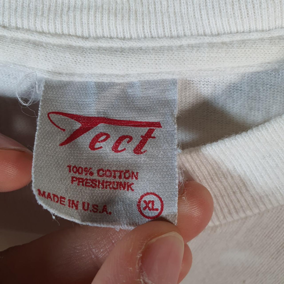 Vintage Tect Cigna Underwriting 90s USA Single Stitch T Shirt Men’s XL White
