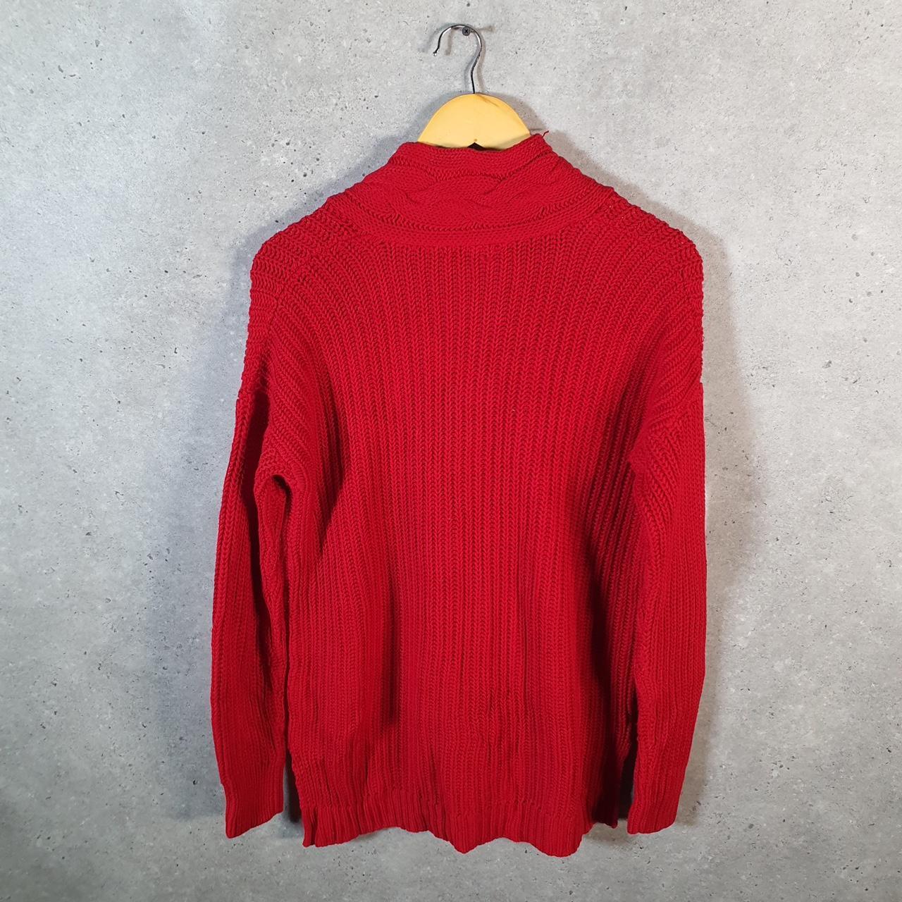 Vintage Ralph Lauren Polo Knit Sweater Womens Small Red Cotton Pullover