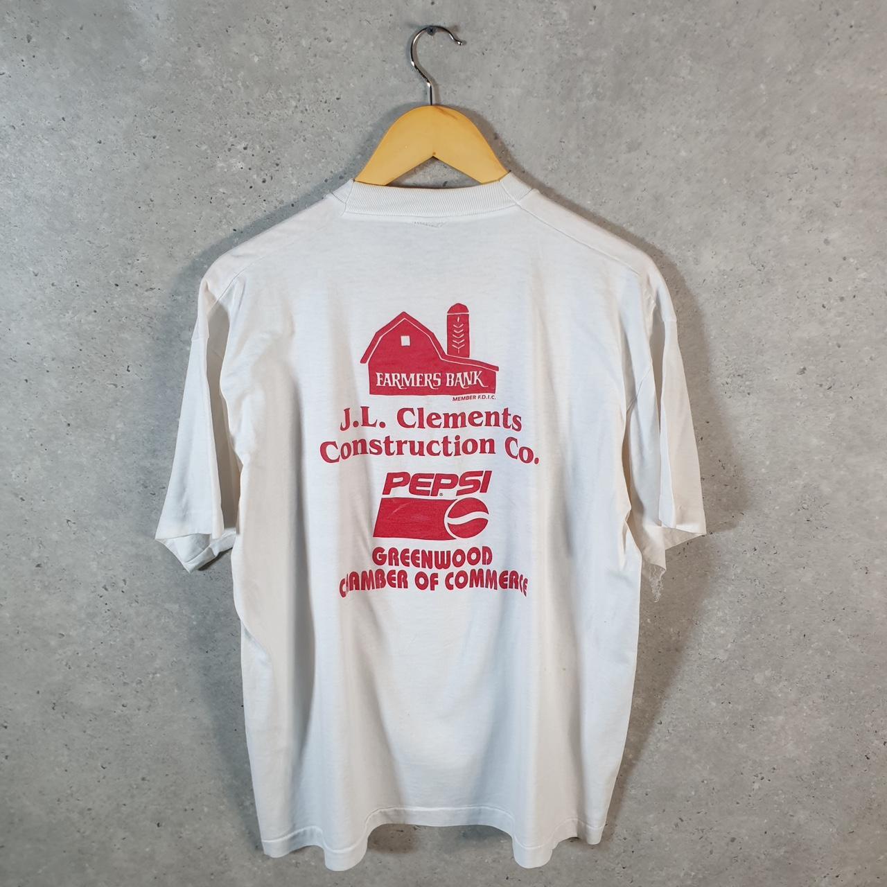 Vintage 1996 Independence 5k Farmers Walk USA Single Stitch T Shirt Men’s Large White
