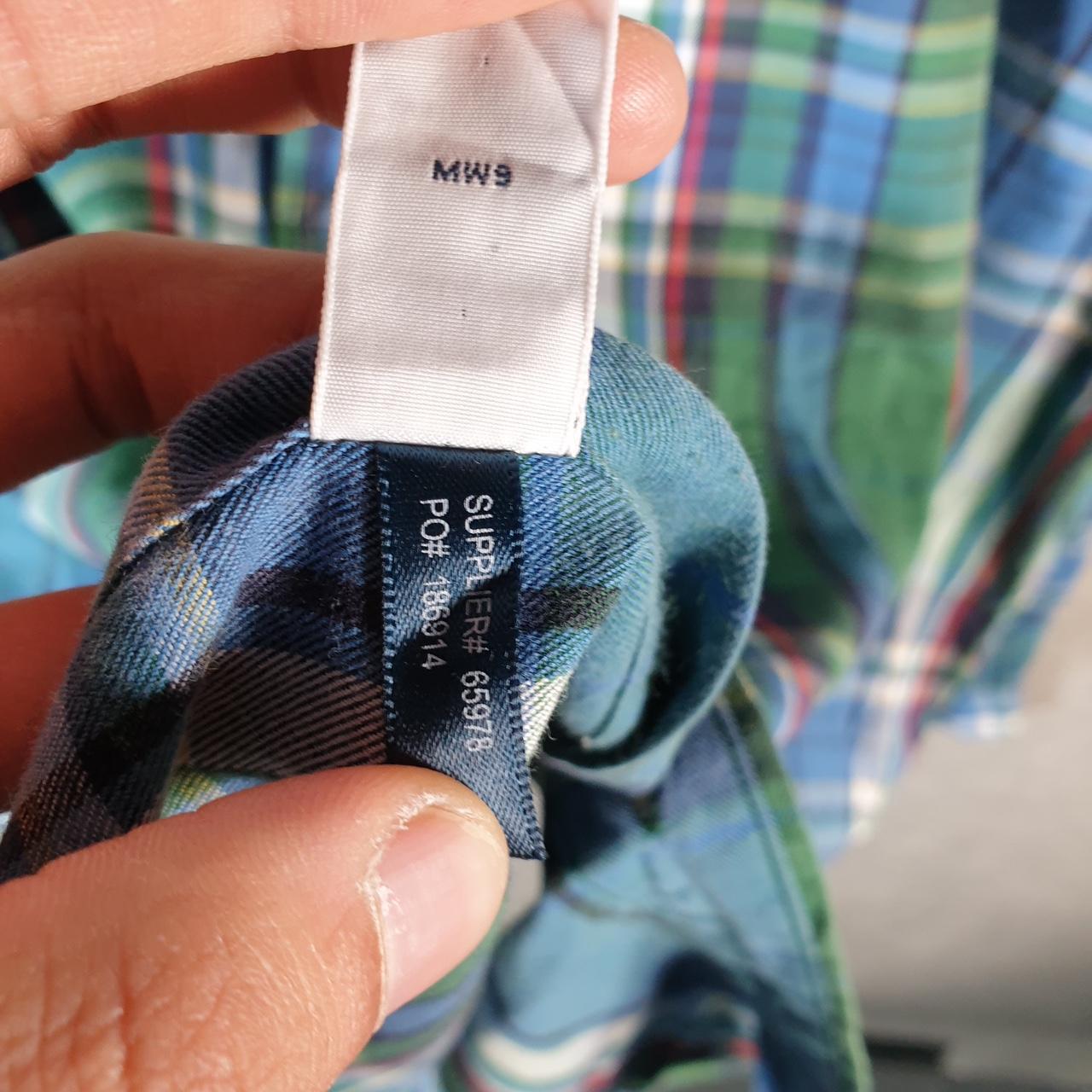 Vintage Ralph Lauren Button Down Shirt Men’s XL Green Checkered Classic Fit Cotton Pony