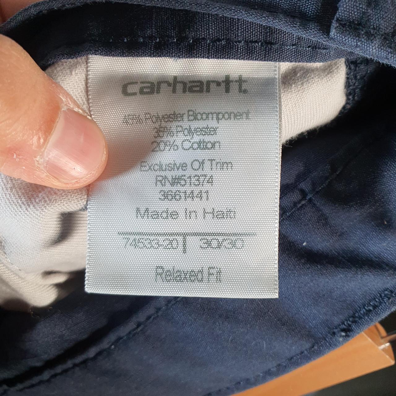 Vintage Carhartt Carpenter Trousers Mens W30 L30 Navy Blue Relaxed Fit Workwear USA