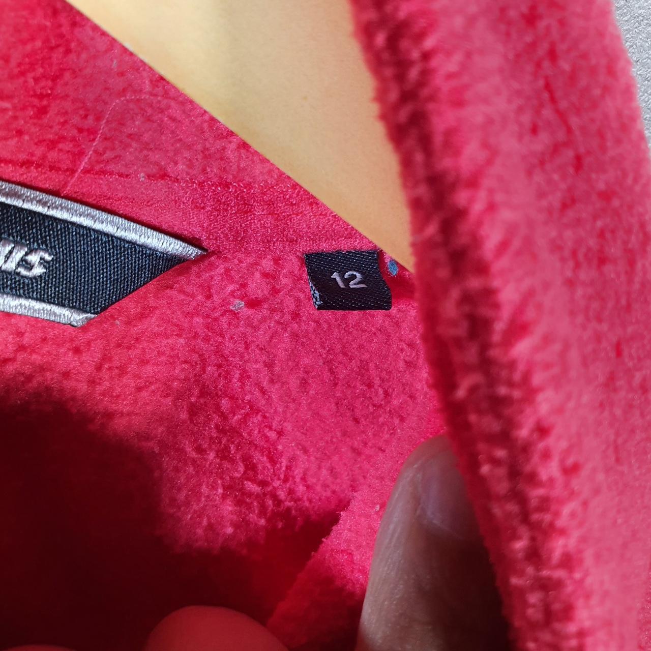 Vintage Berghaus Teddy Fleece Sweatshirt Womens UK12 Pink Full Zip Logo