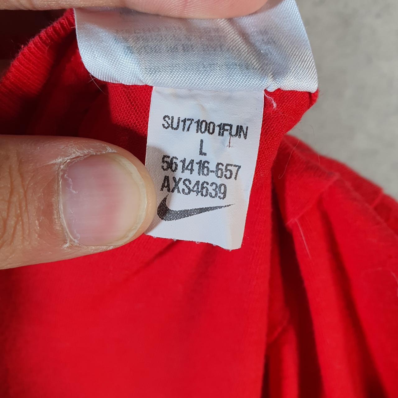 Vintage Nike Spellout T Shirt Men’s Large Red Logo Swoosh Athletic