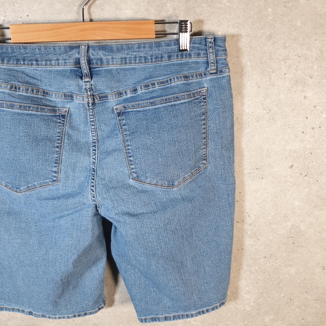 Vintage Lee Baggy Shorts Jorts Cargo Womens W36 Blue Denim Relaxed Cargo