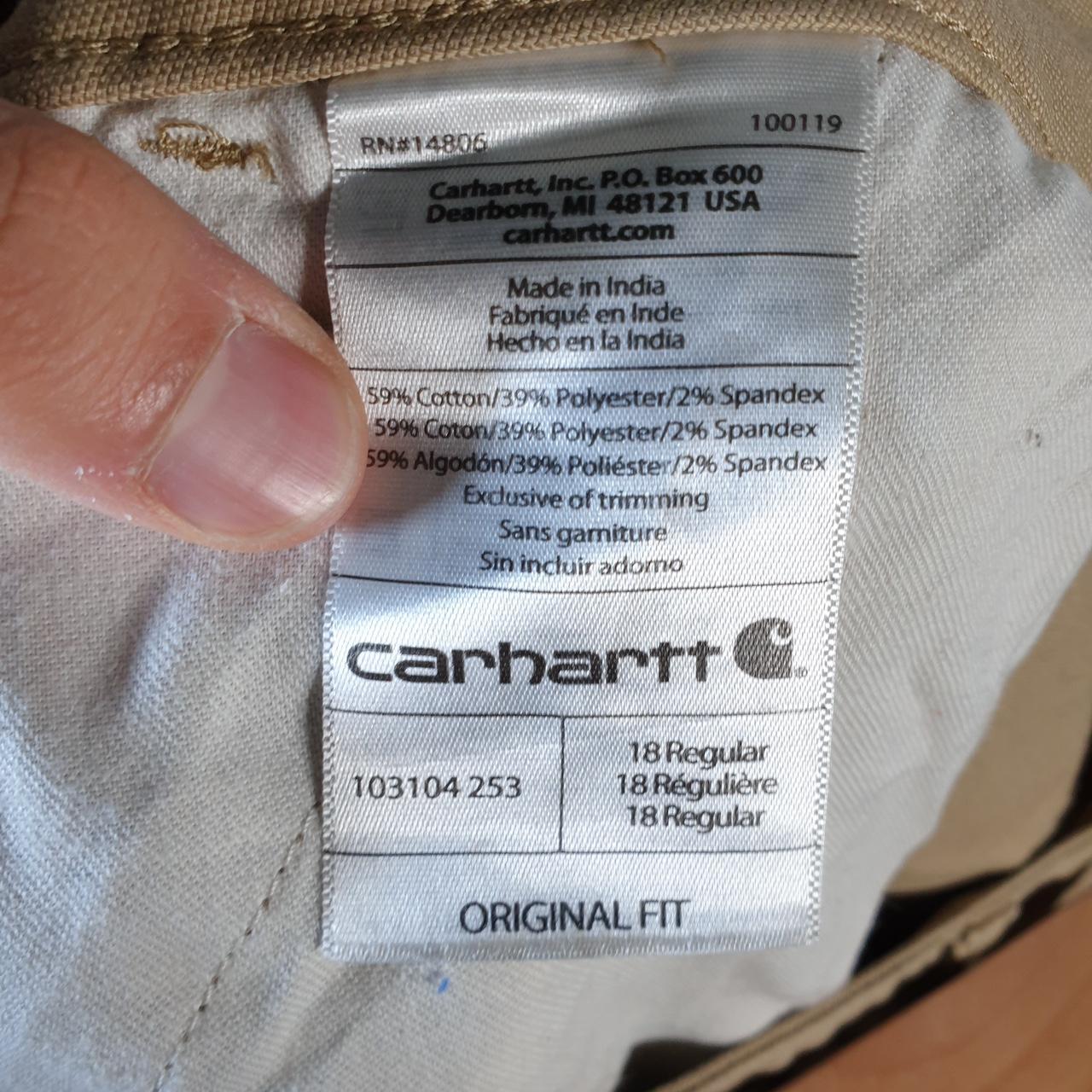 Vintage Carhartt Carpenter Trousers Womens W38 L32 Brown Original Fit Workwear