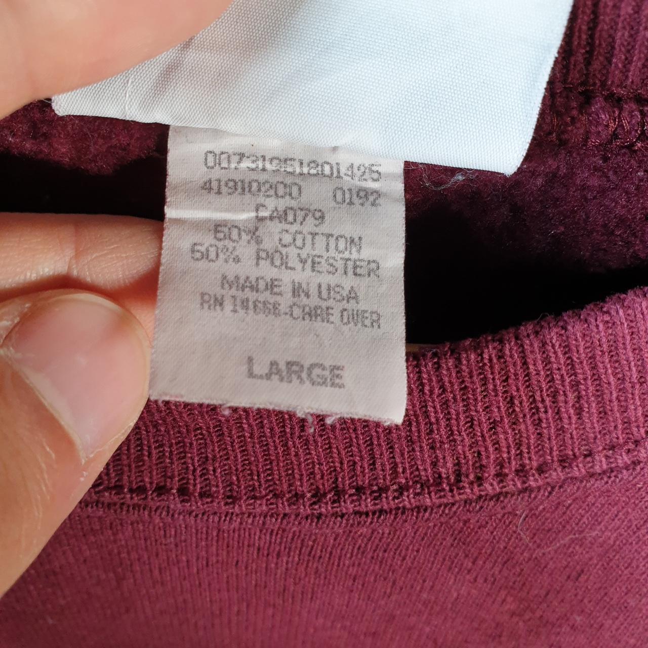 Vintage Lee Heavyweight Sweatshirt Men’s Large Burgundy Red USA Newport Pineapple