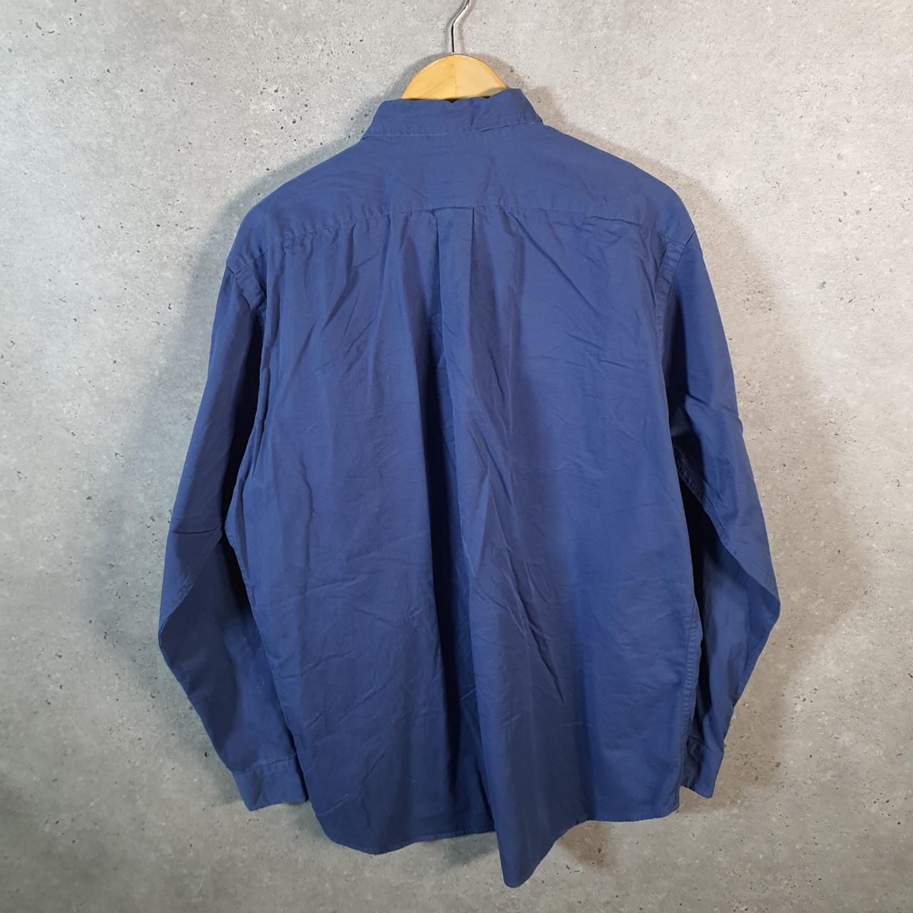 Vintage Ralph Lauren Button Down Shirt Men’s Large Blue Long Sleeve Classic Fit Cotton Pocket Big Fish Vintage