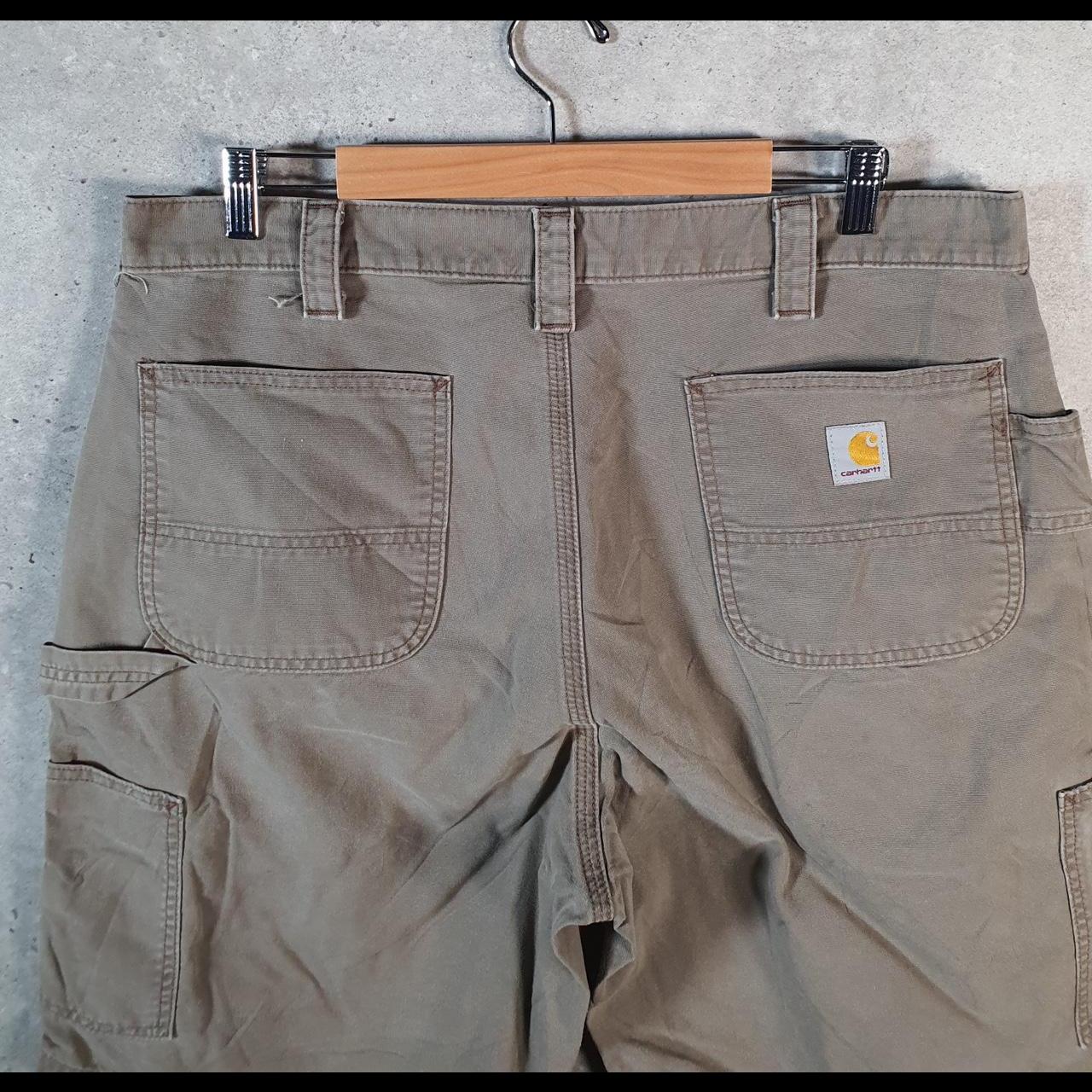 Vintage Carhartt Baggy Carpenter Shorts Jorts Cargo Men’s W38 Grey Loose Fit Workwear A4704
