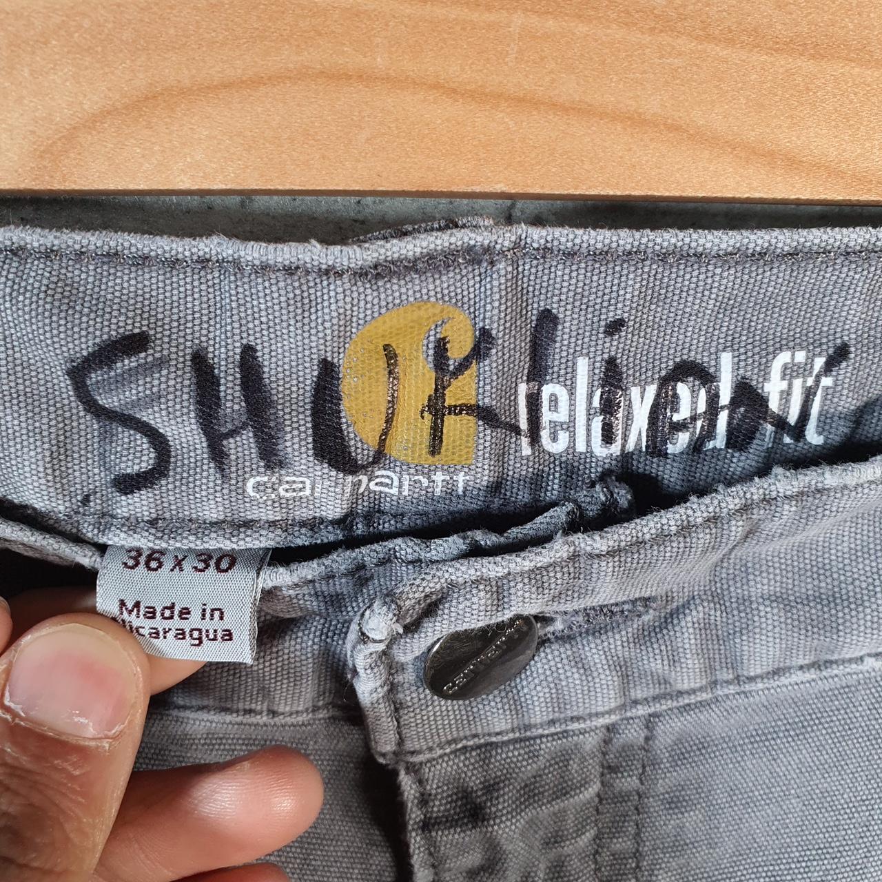 Vintage Carhartt Carpenter Trousers Mens W36 L26 Grey Relaxed Fit Workwear USA