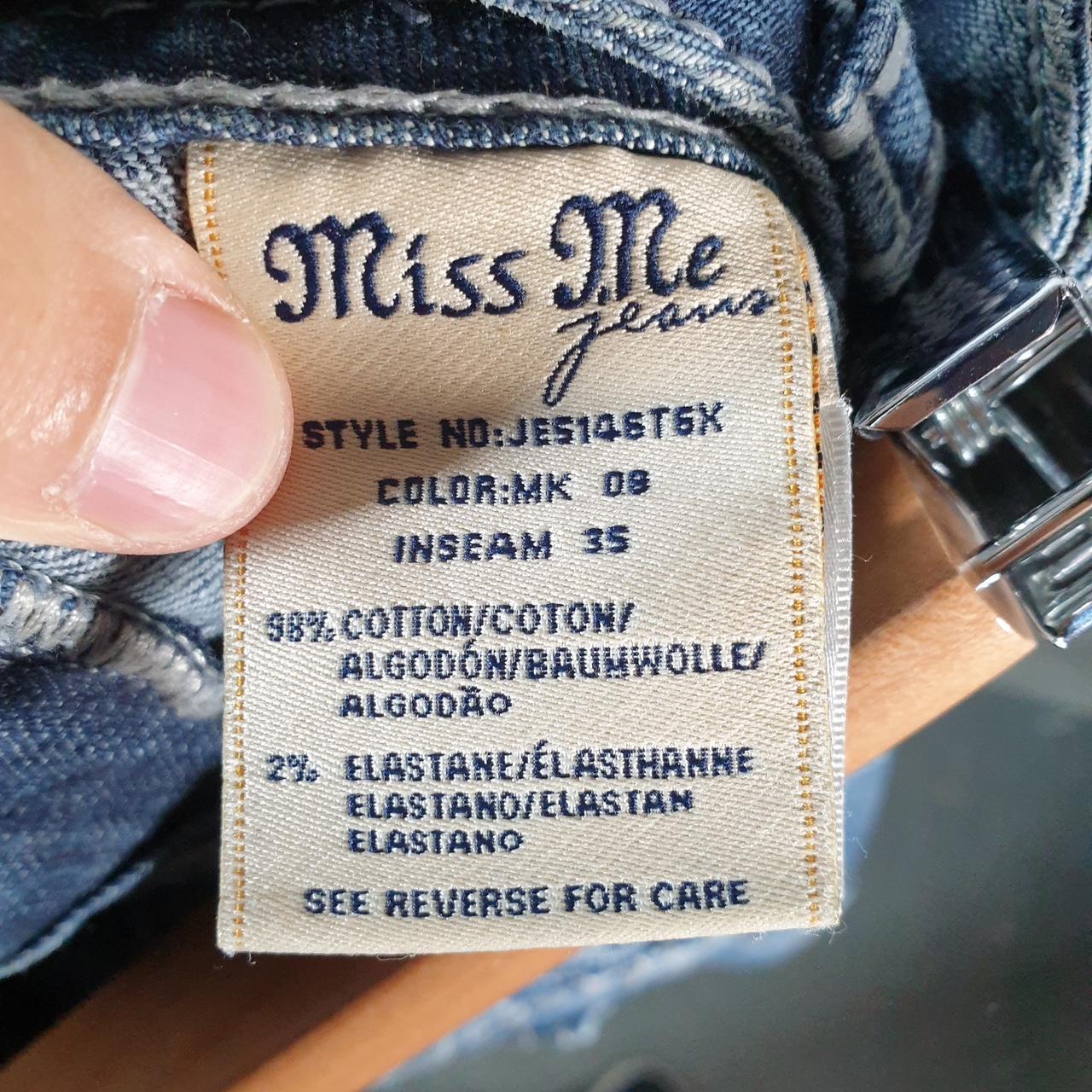 Vintage Miss Me Baggy Y2K Hip Hop Jeans Shorts Jorts Womens W30 Blue Denim Low Rise