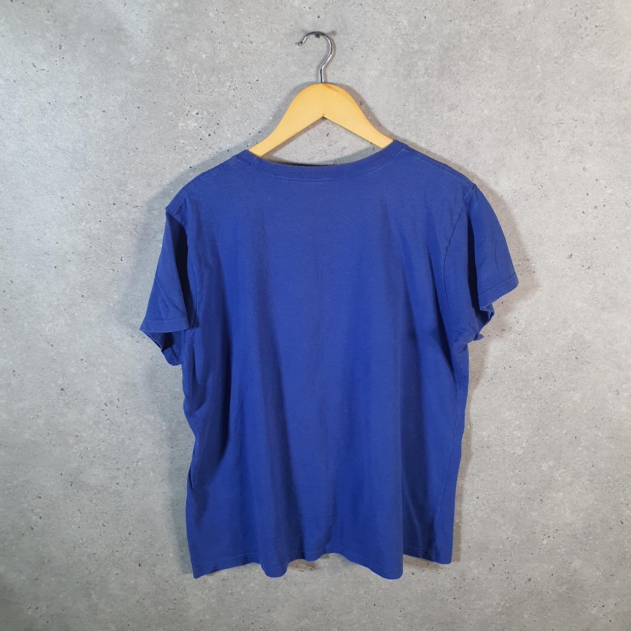 Vintage Disney Land Minnie Mouse T Shirt Womens 2XL Blue Spellout Graphic