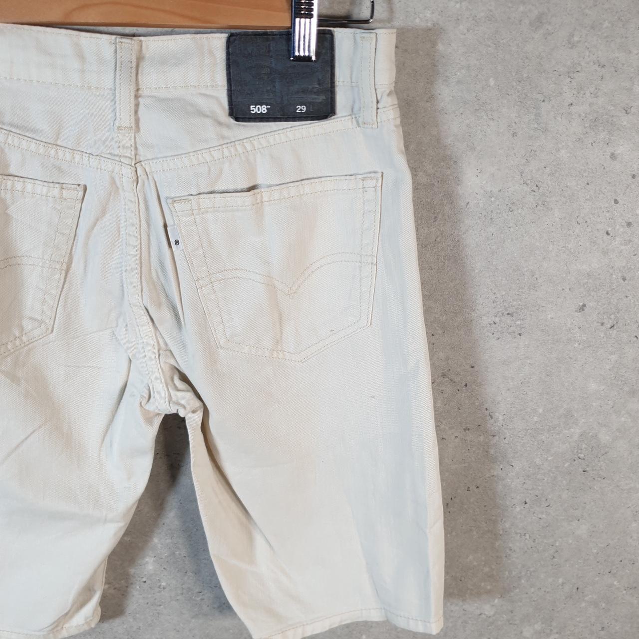 Vintage Levi’s 508 Baggy Shorts Jorts Cargo Mens W29 Beige Relaxed Denim