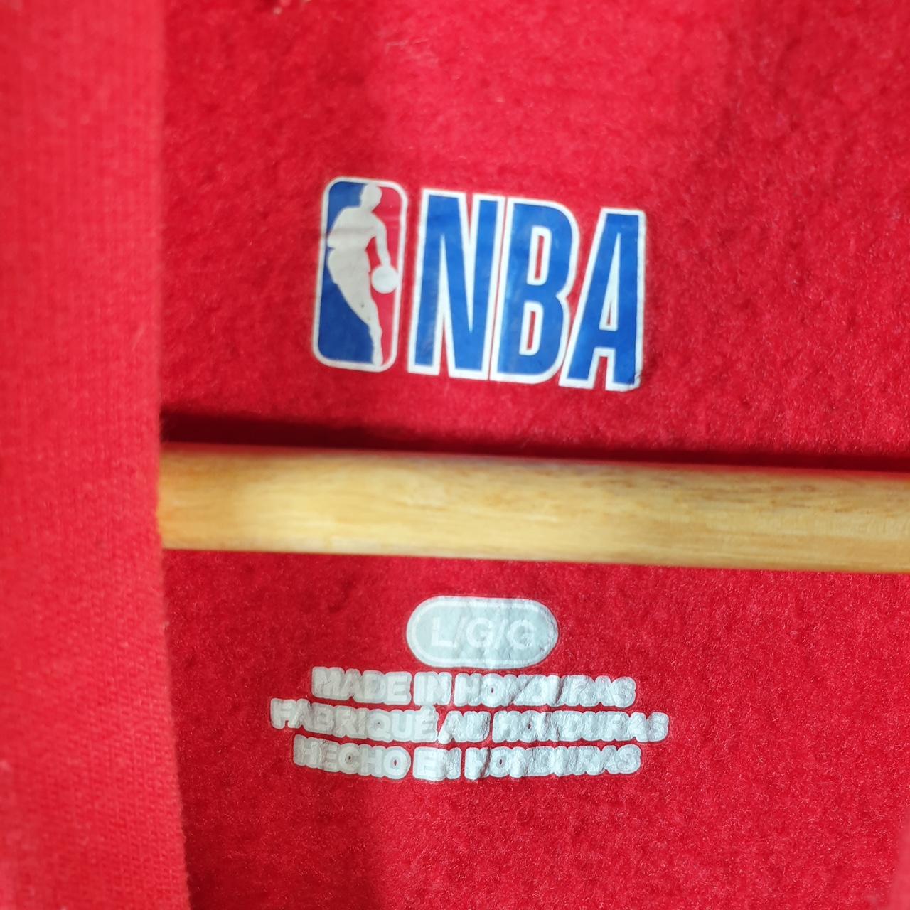 Vintage NBA Chicago Bulls Hoodie Mens Large Red Pullover USA Pro Sport
