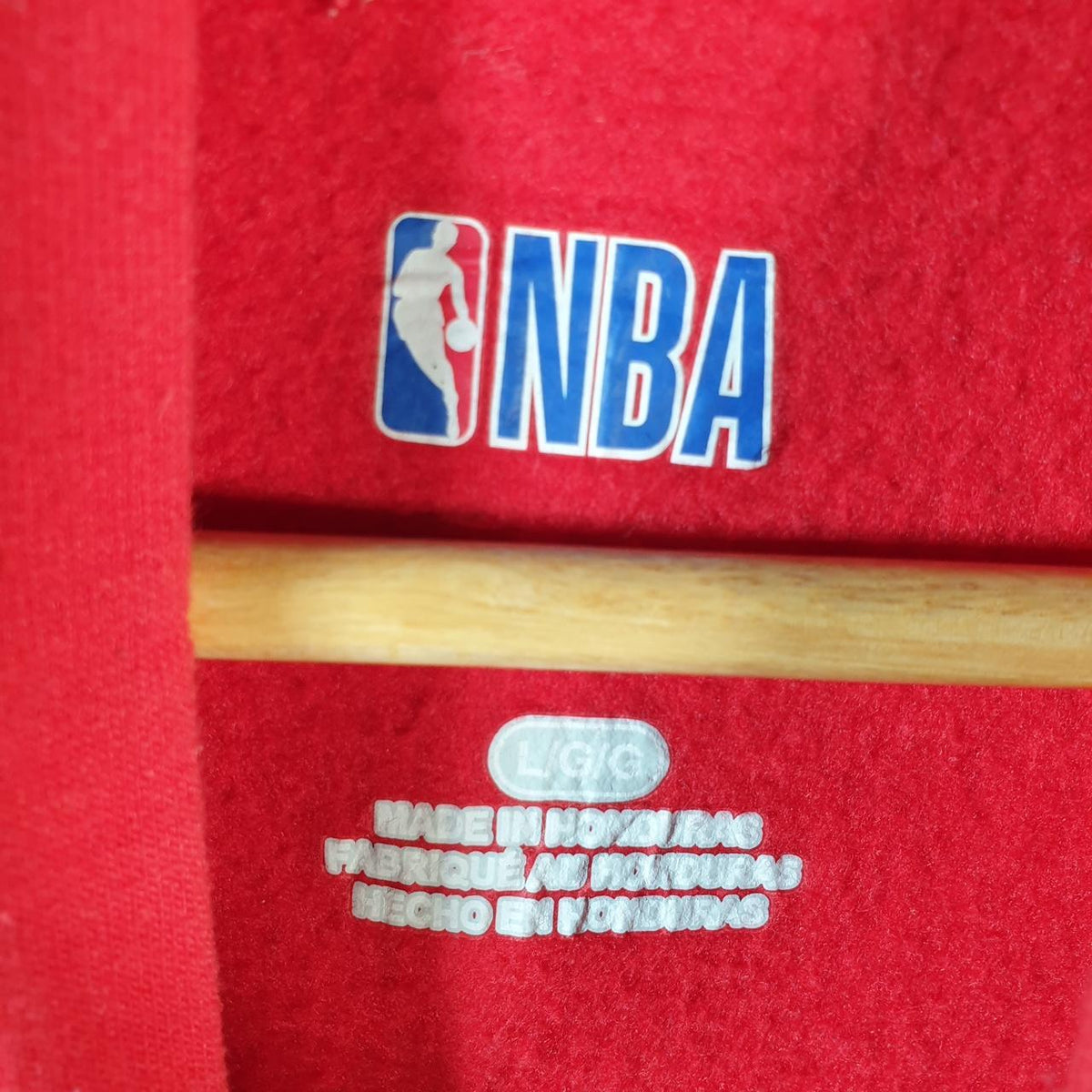 Vintage NBA Chicago Bulls Hoodie Mens Large Red Pullover USA Pro Sport