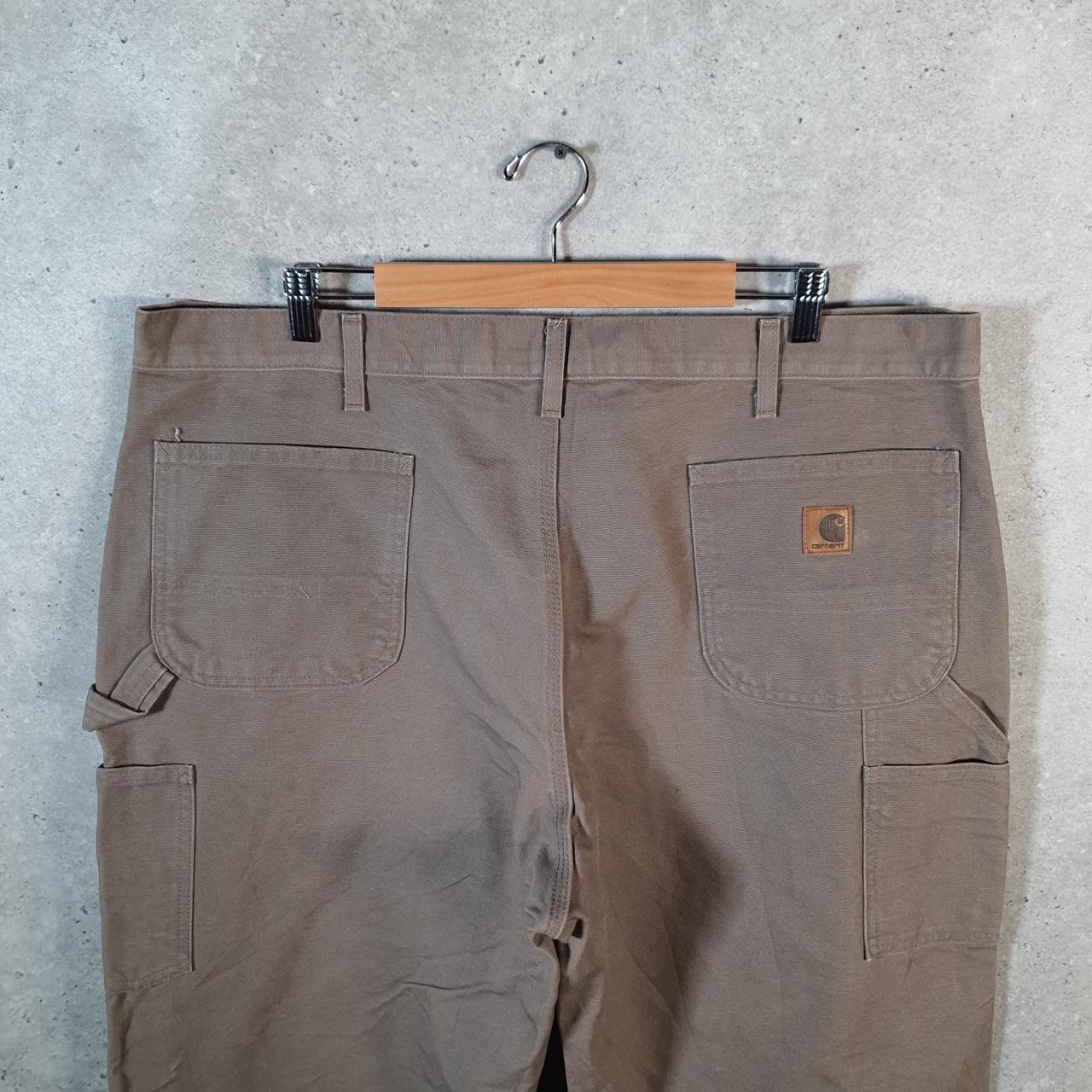 Vintage Carhartt Carpenter Trousers Mens W42 L28 Brown Dungaree Fit Workwear