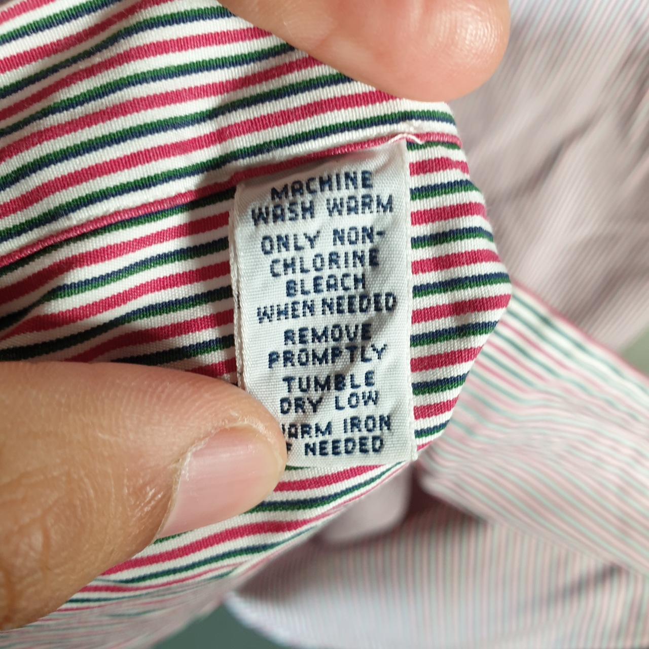 Vintage Ralph Lauren Button Down Shirt Men’s Large Pink Striped Classic Fit Pony Cotton Big Fish Vintage