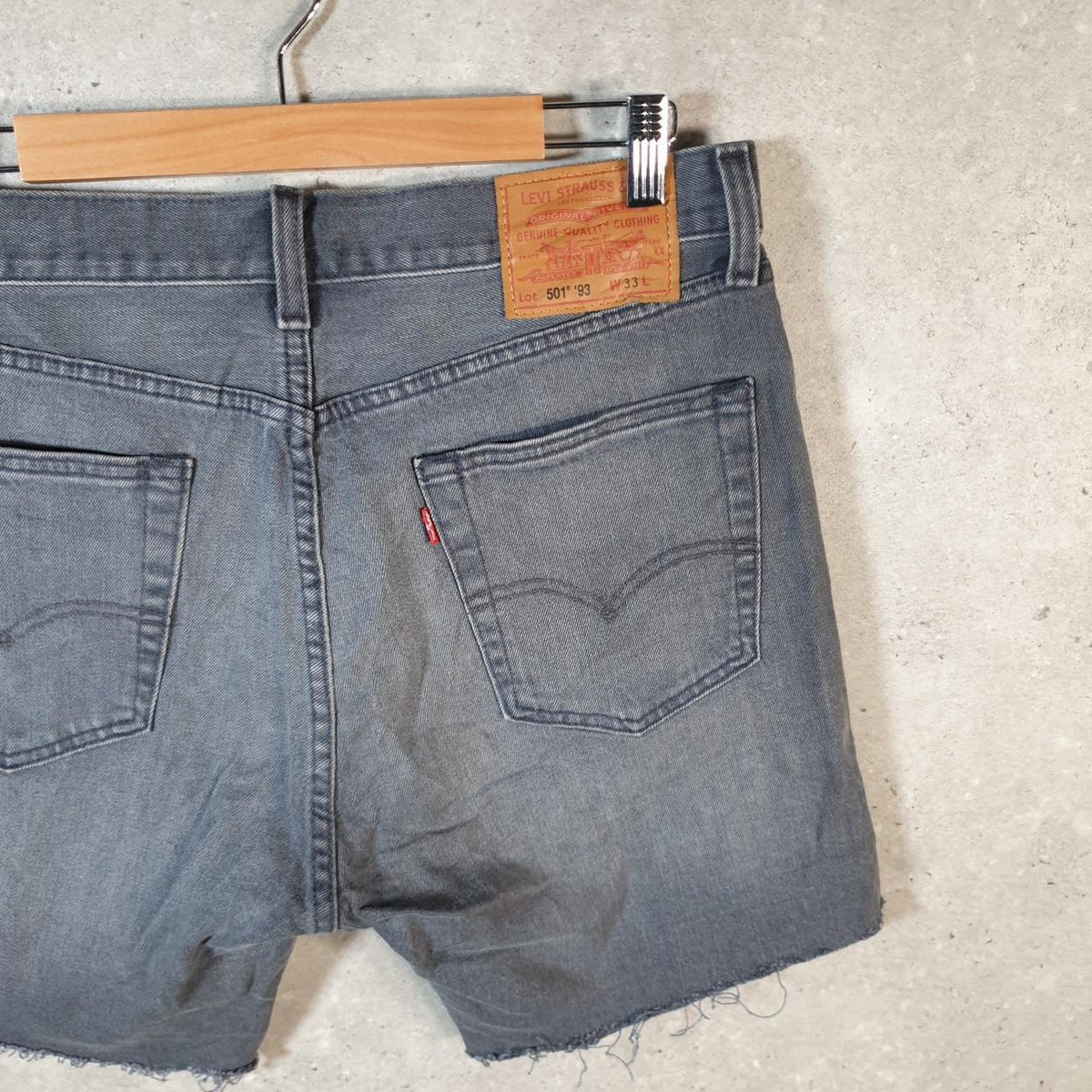 Vintage Levi’s 501 Baggy Shorts Jorts Cargo Mens W33 Grey Relaxed Denim