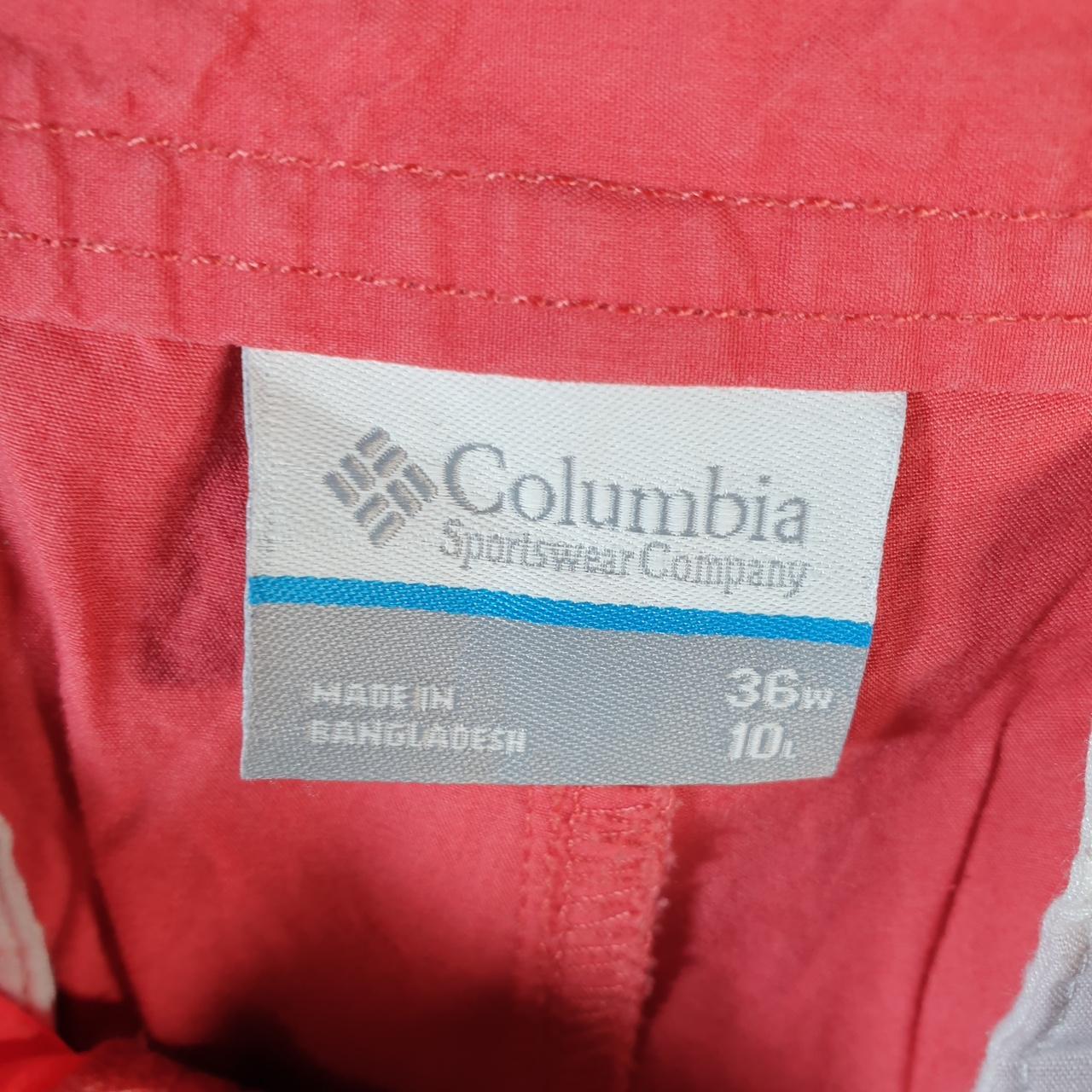 Vintage Columbia Carpenter Shorts Jorts Cargo Men’s W36 Pink Athletic Hiking Baggy