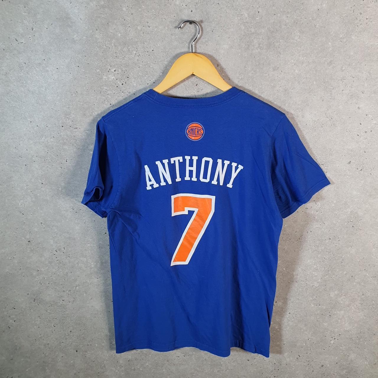Vintage Adidas Go To Tee NBA New York Anthony 7 T Shirt Men’s Medium Blue Logo