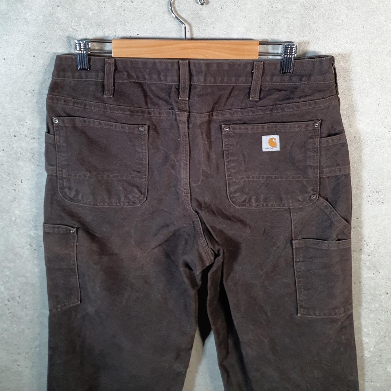 Vintage Carhartt Carpenter Double Knee Trousers Womens W34 L30 Brown Original Fit